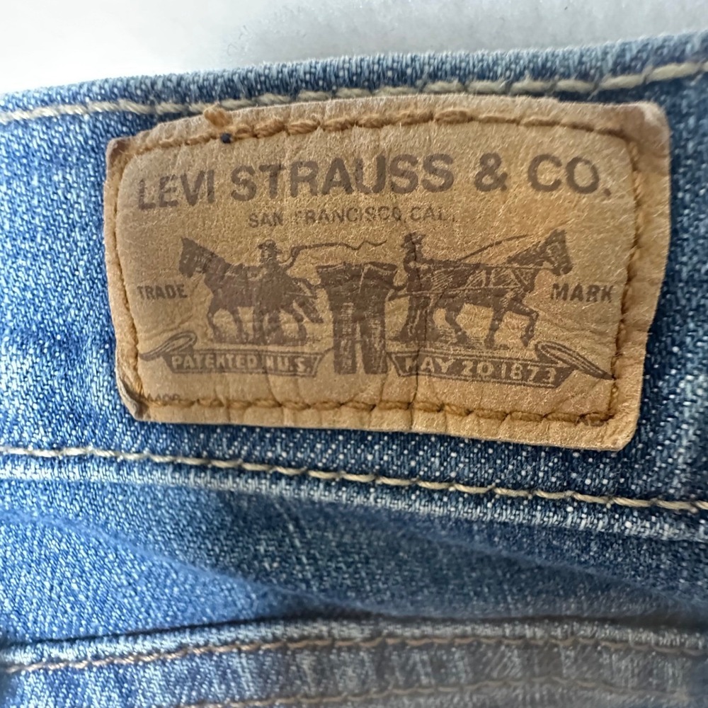 Levis 512 Perfectly Slimming Trouser Jeans Bootcut Flap Pocket Blue Size 16M - Picture 9 of 13